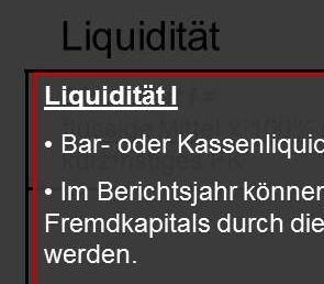 Kennzahlen Liquidität Tutor